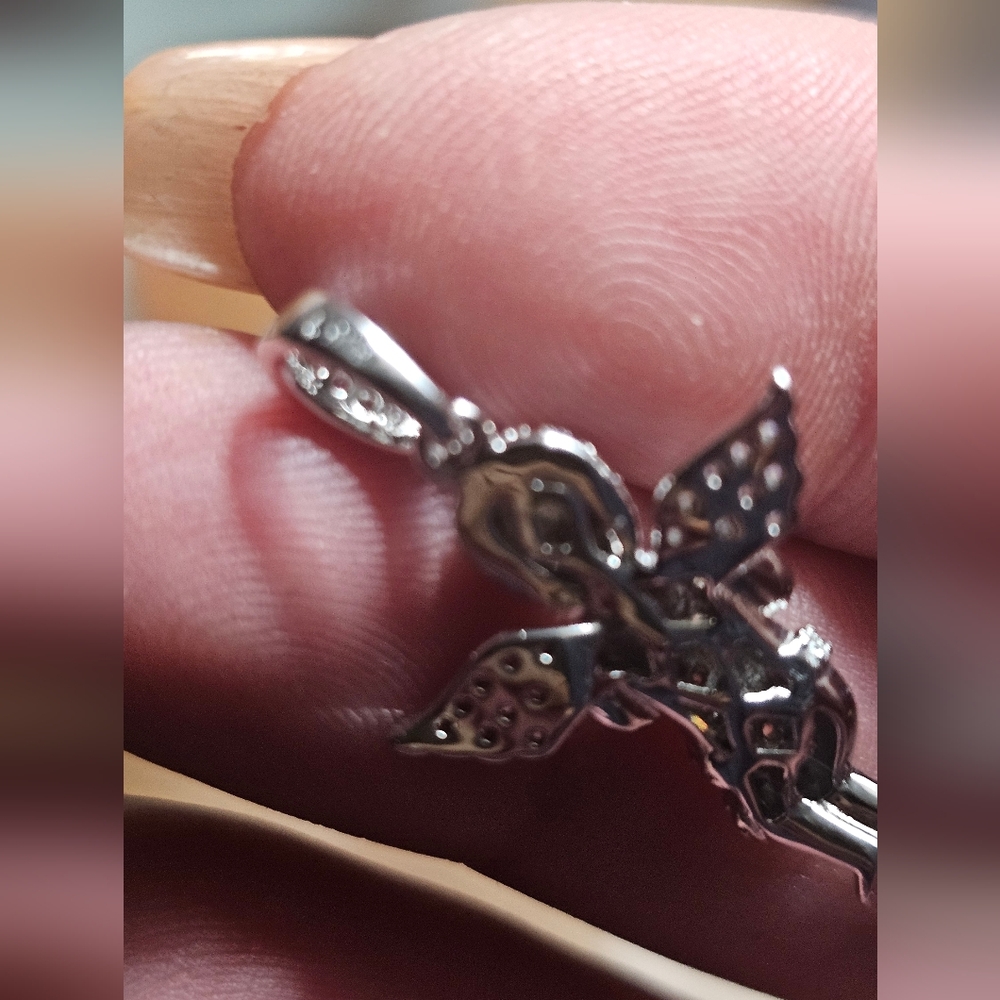 Silver angel pendant - Picture 3 of 4